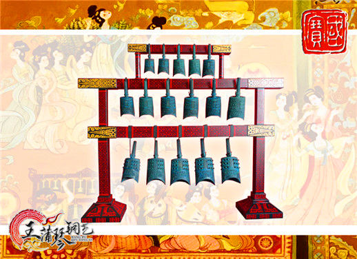 16件套系編鐘、編磬、特鐘、特磬，堂廟祭典用品